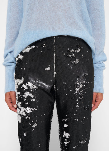 pants sequins | black