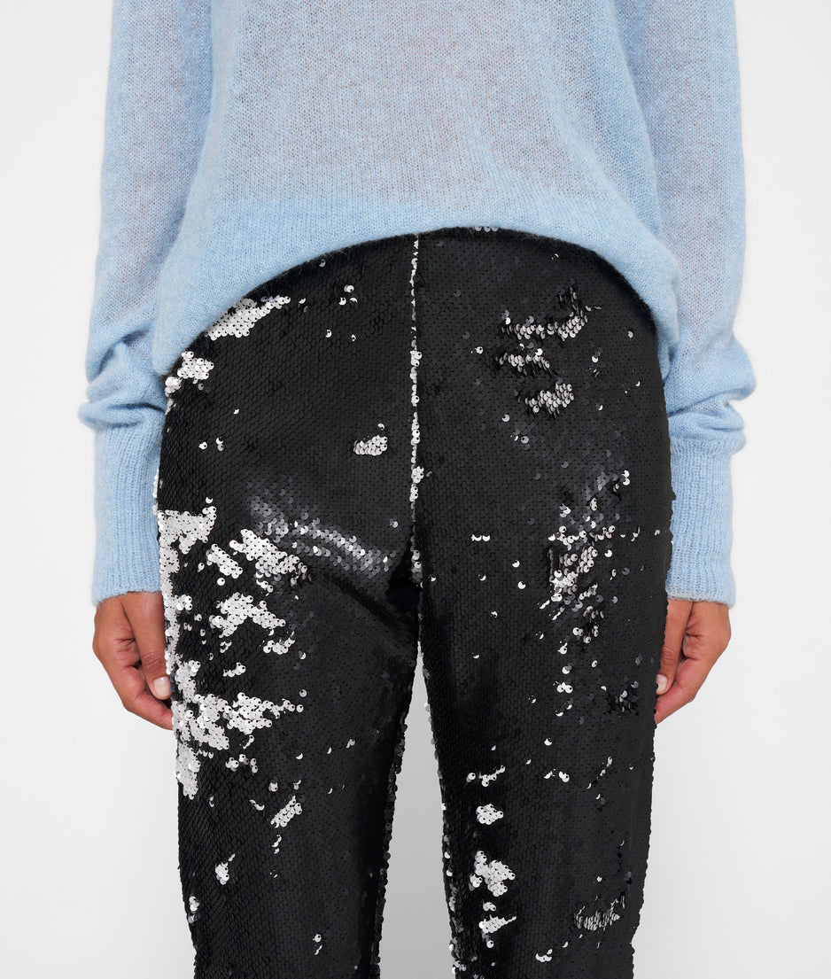 pants sequins | black