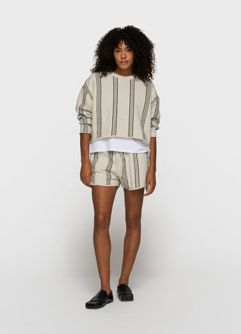 easy shorts stripes | soft white melee