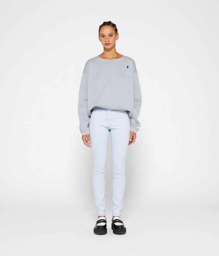 high rise skinny jeans | ice blue