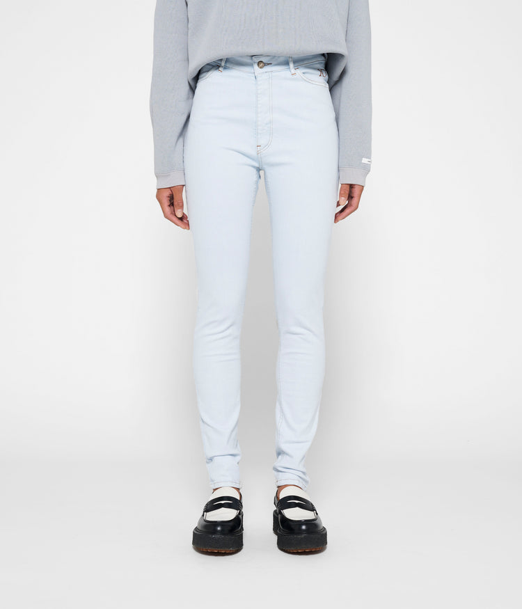 high rise skinny jeans | ice blue