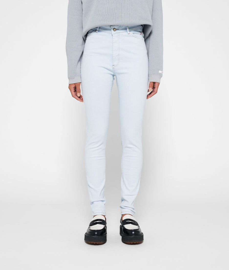 high rise skinny jeans | ice blue