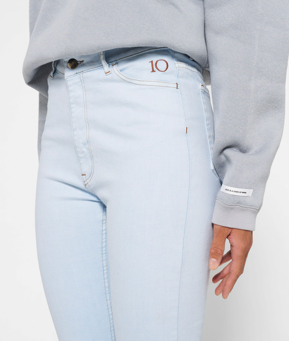 high rise skinny jeans | ice blue