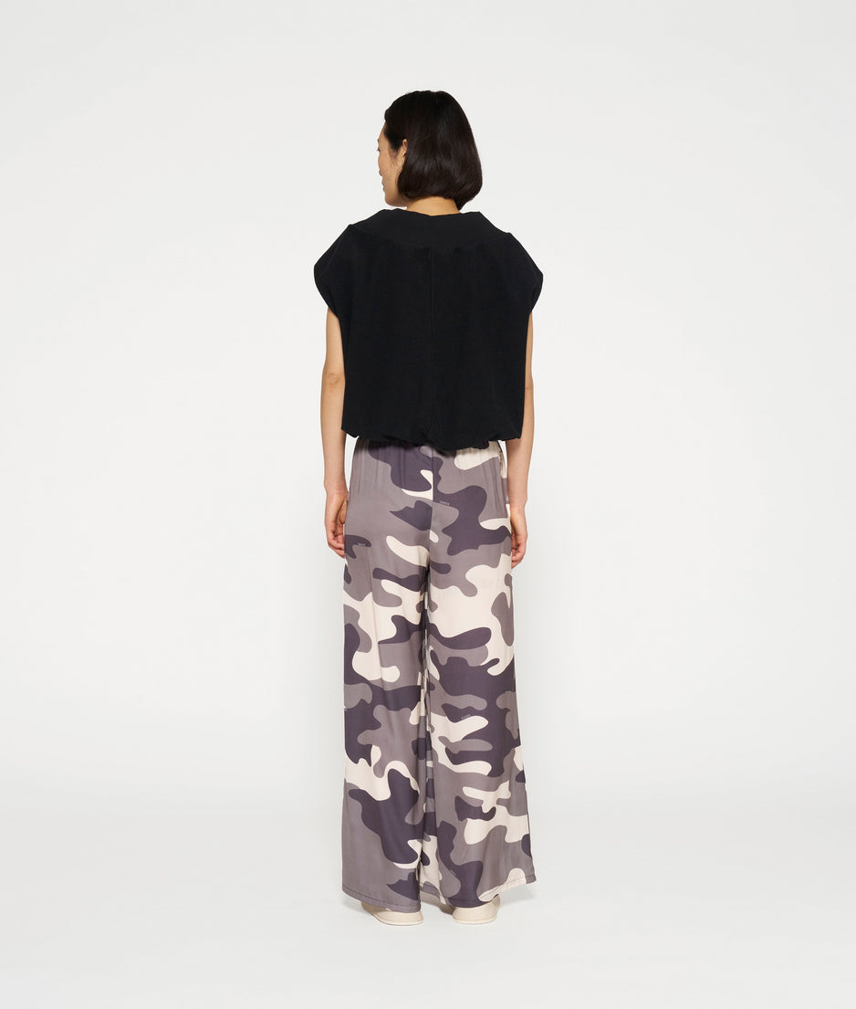 wide pants camo | sage