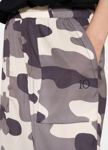 wide pants camo | sage