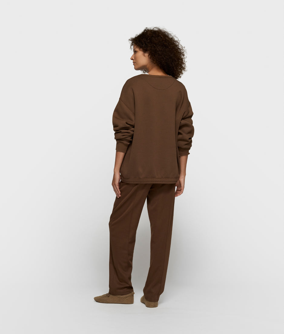 statement sweater | dark truffle