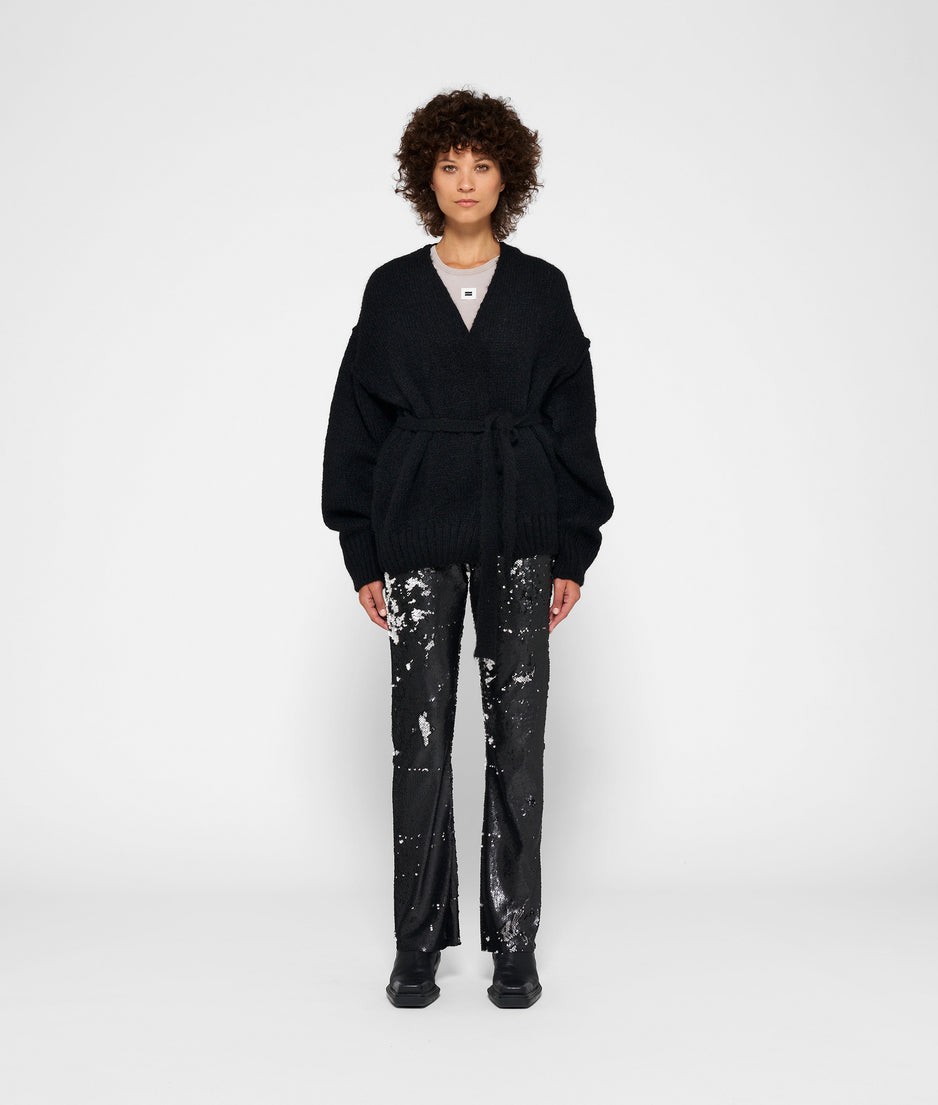short cardigan alpaca | black