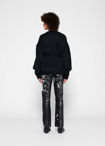 short cardigan alpaca | black