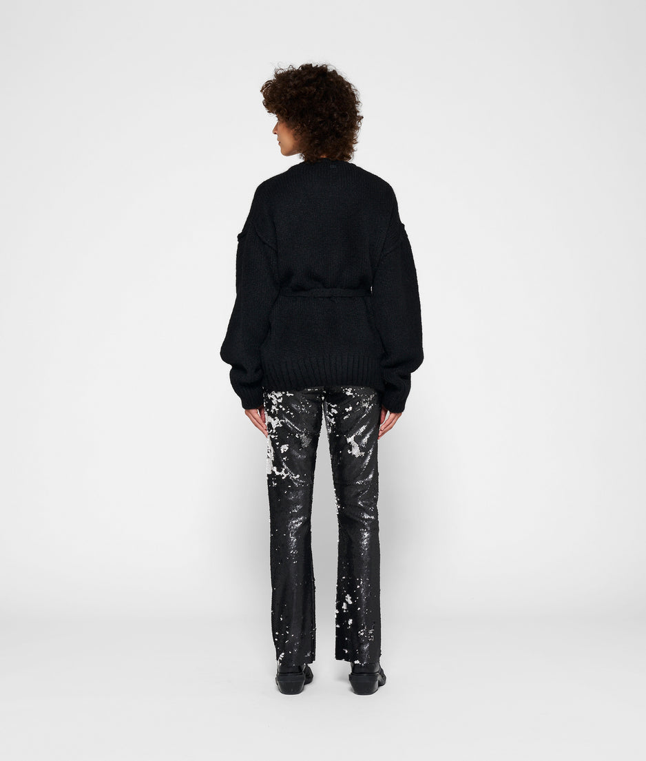 short cardigan alpaca | black