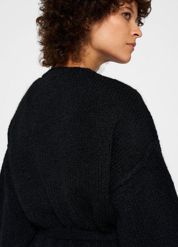 short cardigan alpaca | black