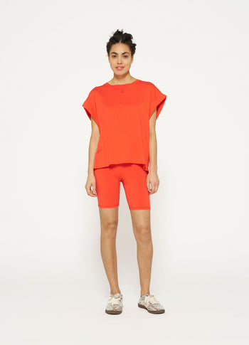 cycling shorts | poppy red