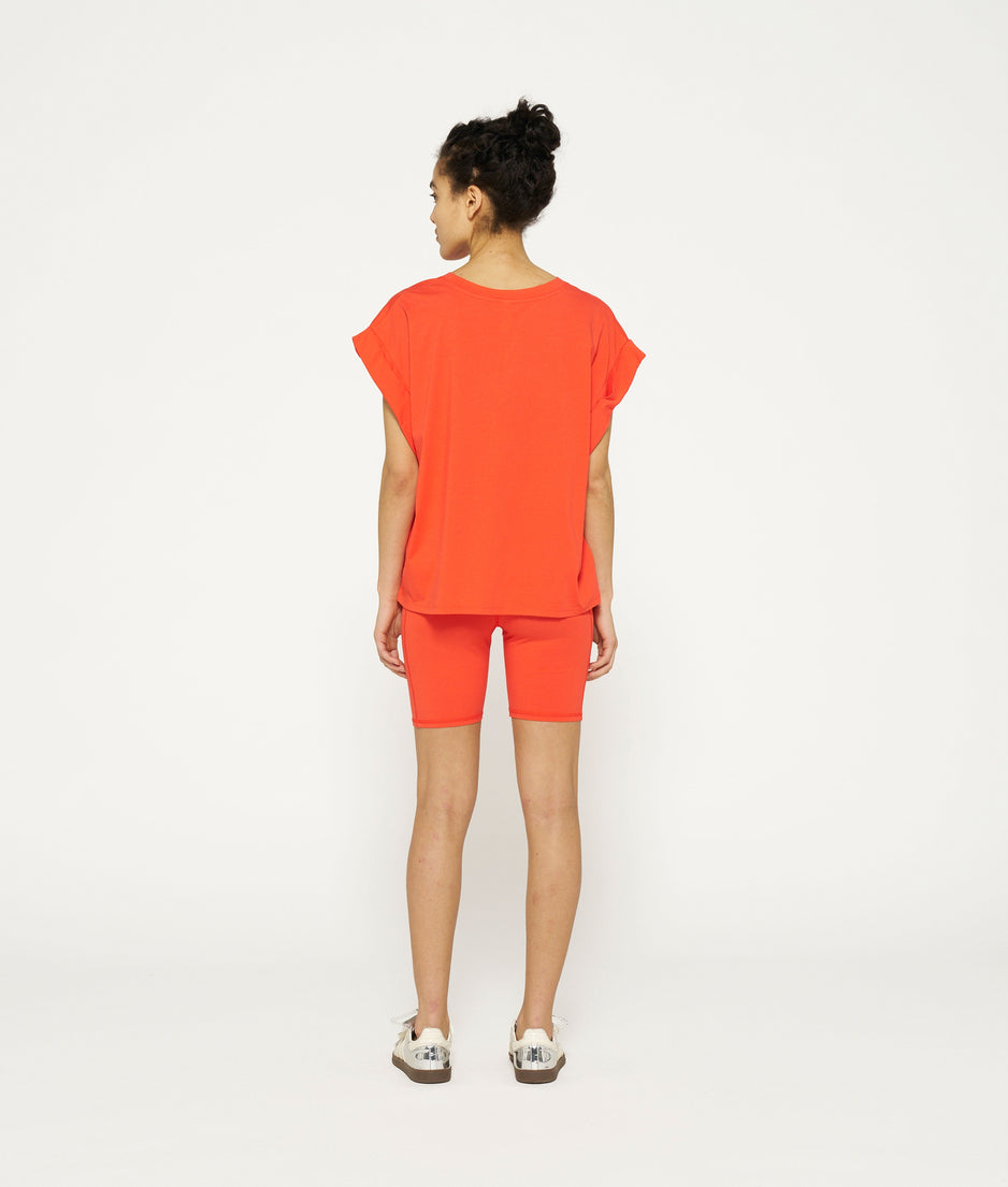 cycling shorts | poppy red