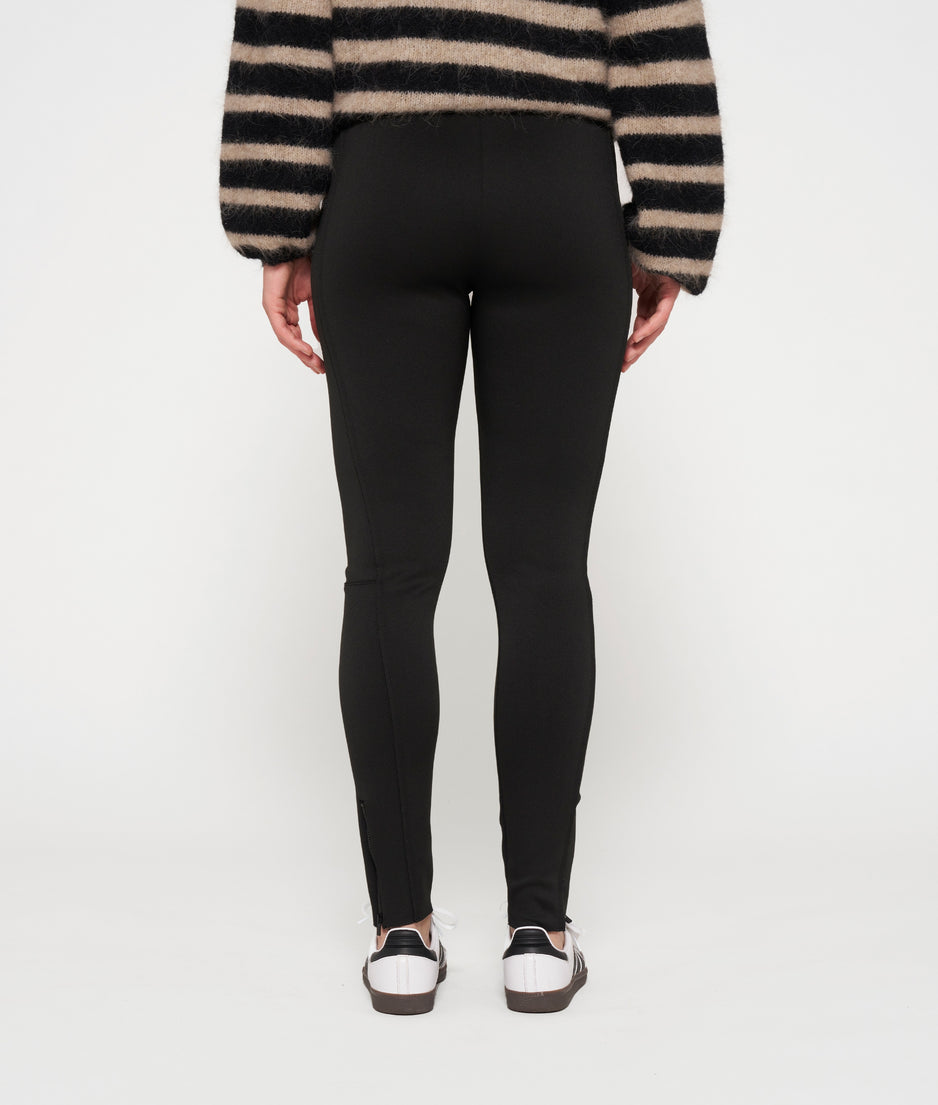 easy fitted pants scuba | black