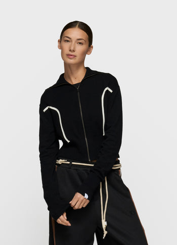 slim knit cardigan | black