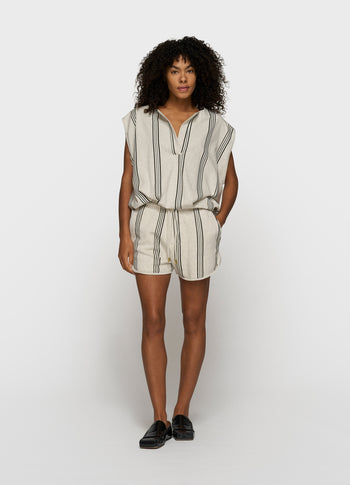 balloon top stripes | soft white melee