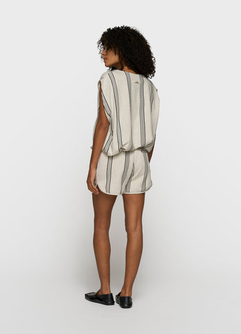 easy shorts stripes | soft white melee