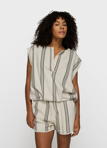 balloon top stripes | soft white melee