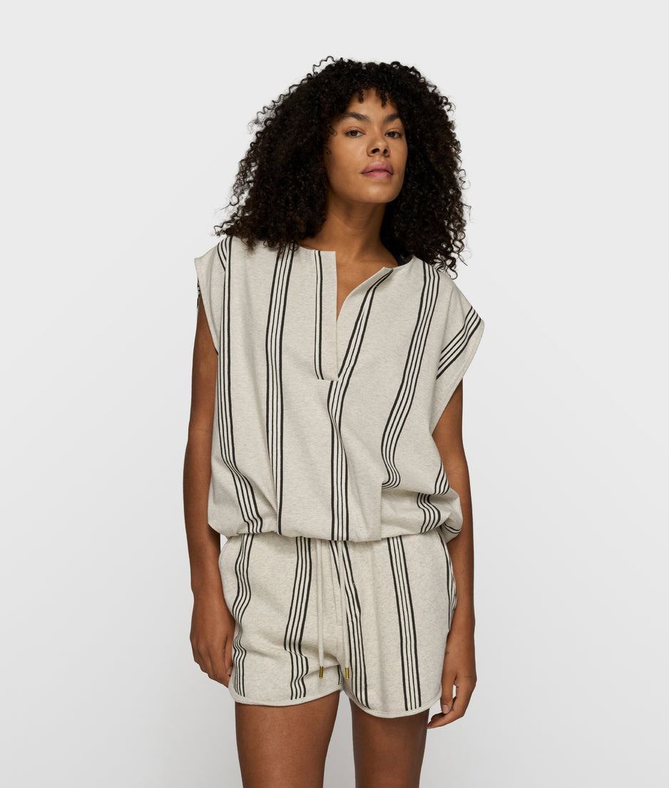 balloon top stripes | soft white melee