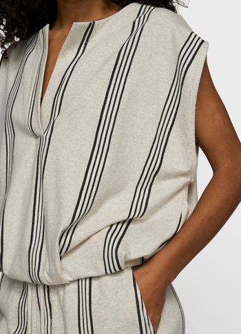 balloon top stripes | soft white melee