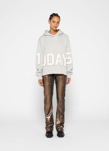 hoodie logo patch | light grey melee