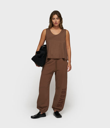 Bar jogger fleece | truffle
