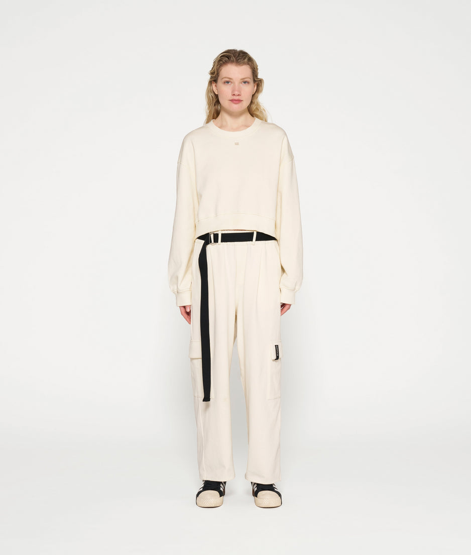 cropped sweater | light natural