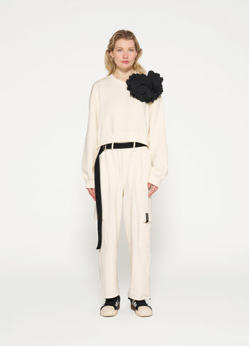 cropped sweater | light natural