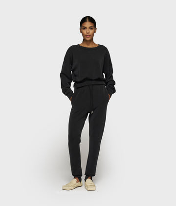 soft scuba cuff jogger | black