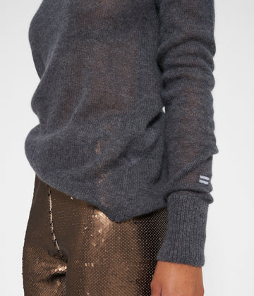 tee thin knit | grey raven