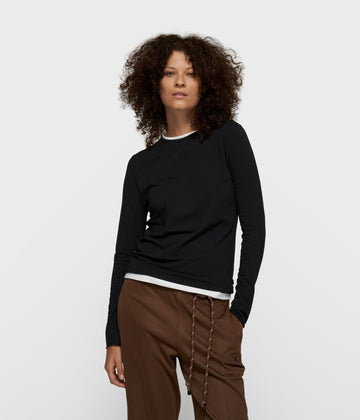 double long sleeve tee | black