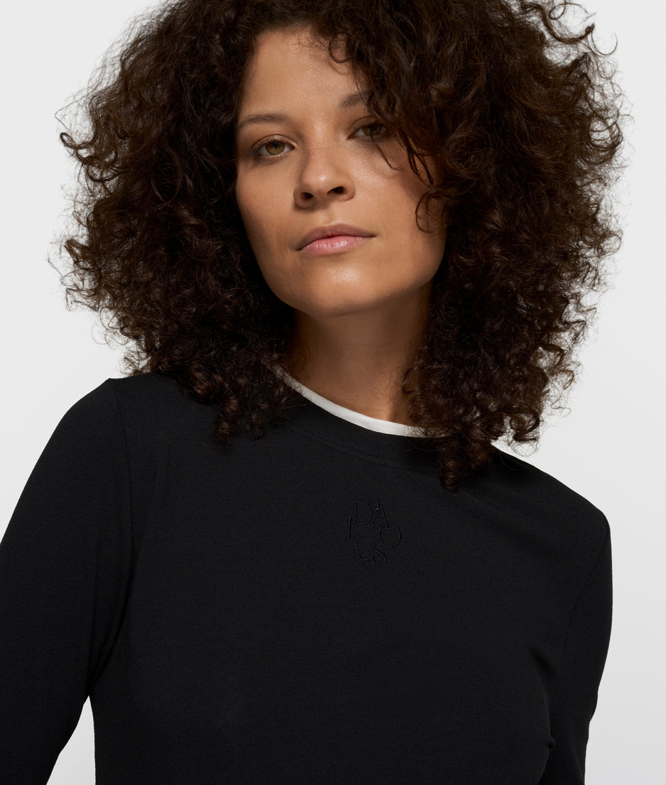 double long sleeve tee | black