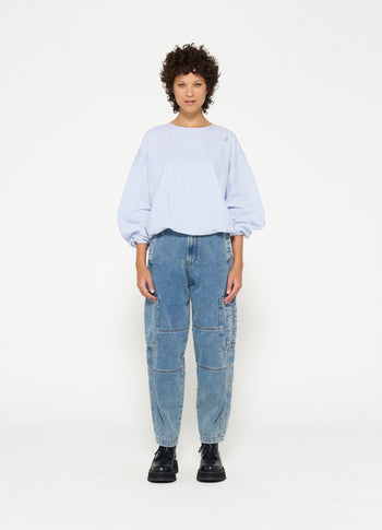 soft denim workwear pants | night sky