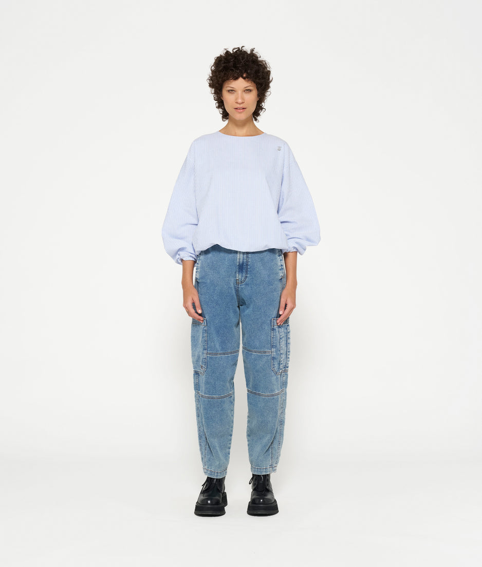 soft denim workwear pants | night sky