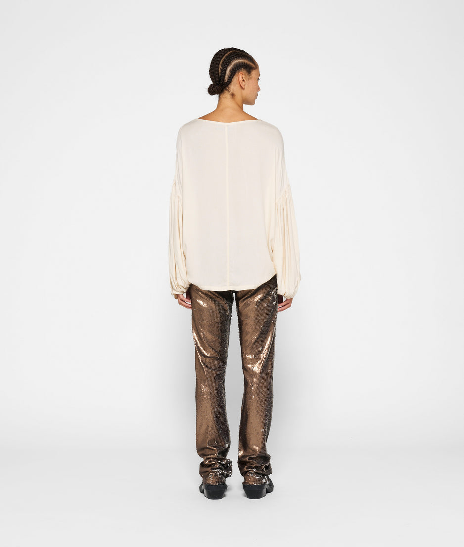 balloon sleeve blouse | cream