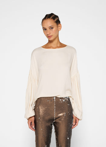balloon sleeve blouse | cream