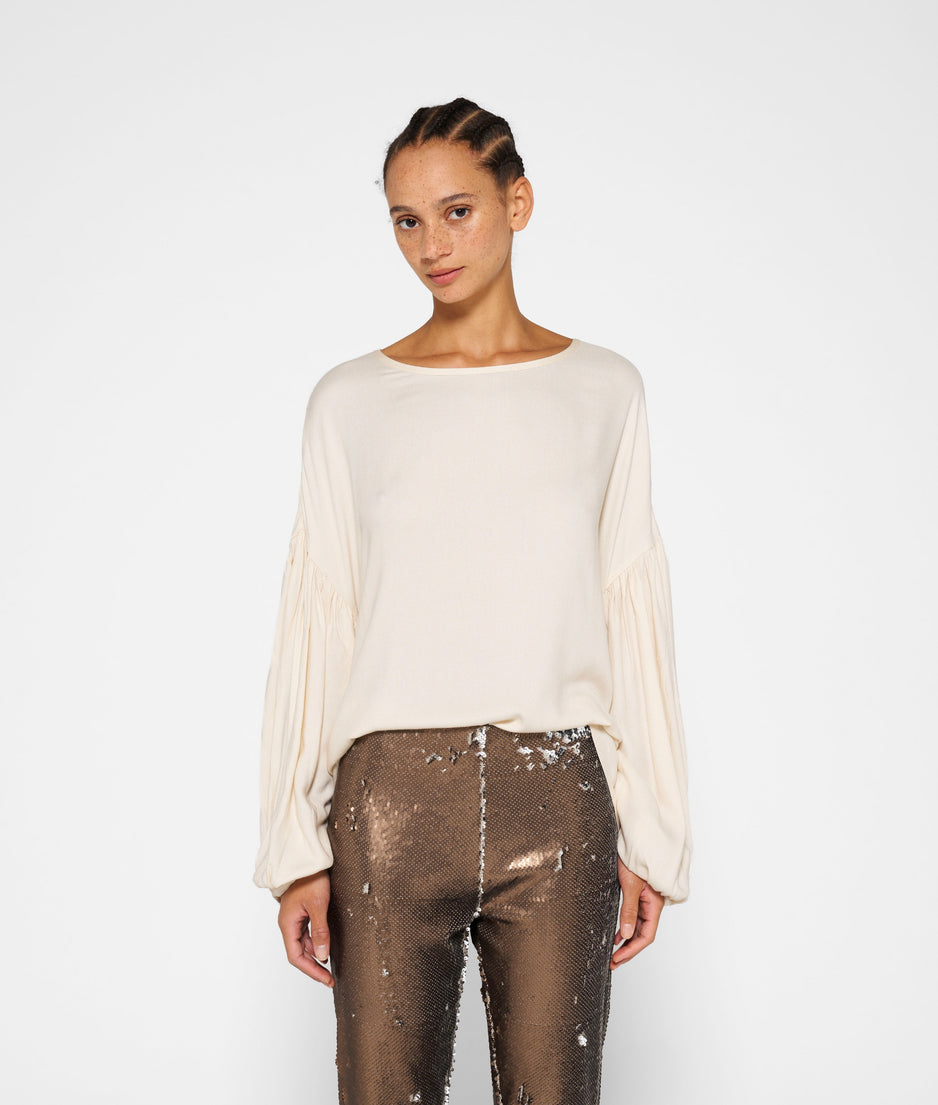 balloon sleeve blouse | cream