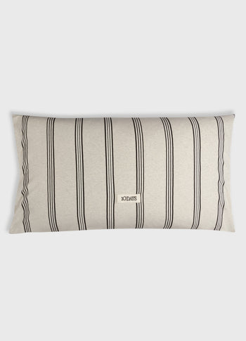long pillow stripes | soft white melee