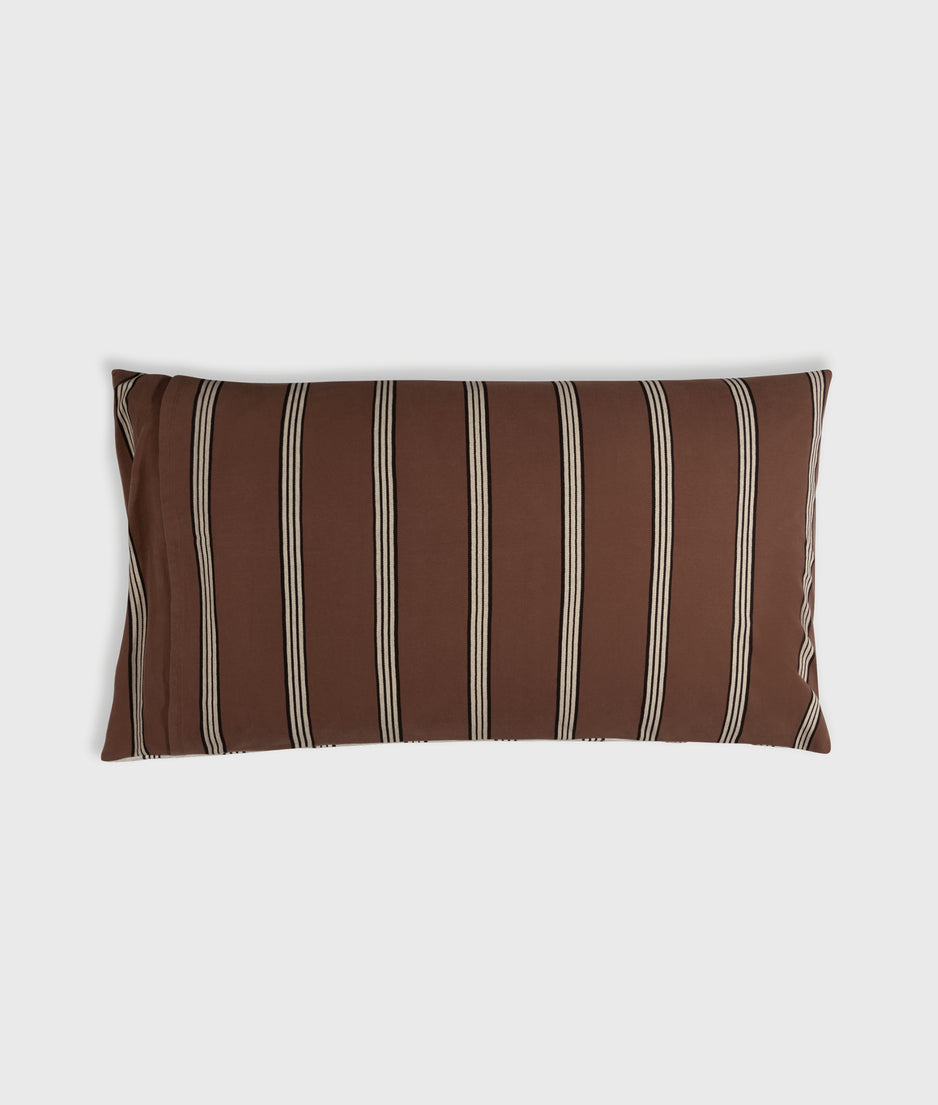 long pillow stripes | soft white melee