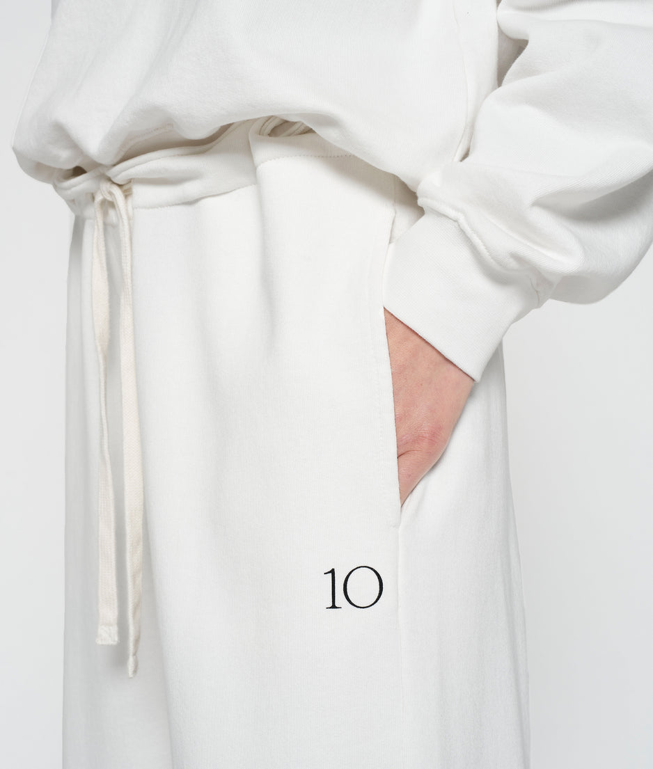 flared jogger | ecru