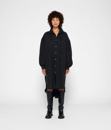 shirt dress tencel | black