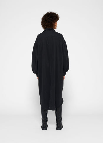 shirt dress tencel | black