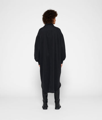 shirt dress tencel | black