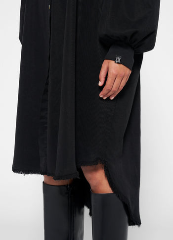 shirt dress tencel | black