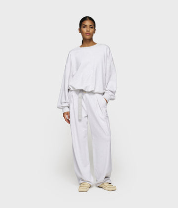 belt jogger | white grey melee