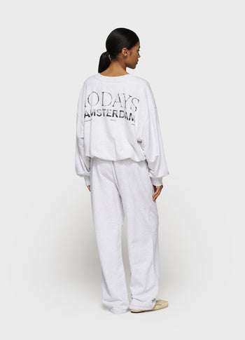 belt jogger | white grey melee
