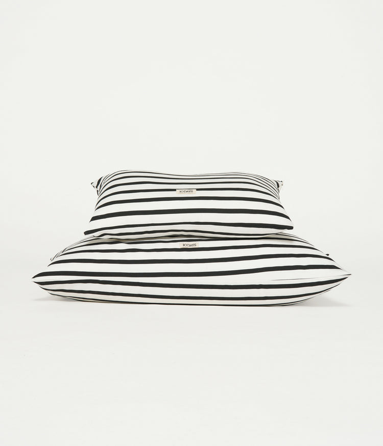 pillow stripes 50x90 | ecru/black