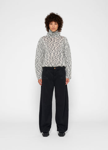 horse riding pants tencel | black