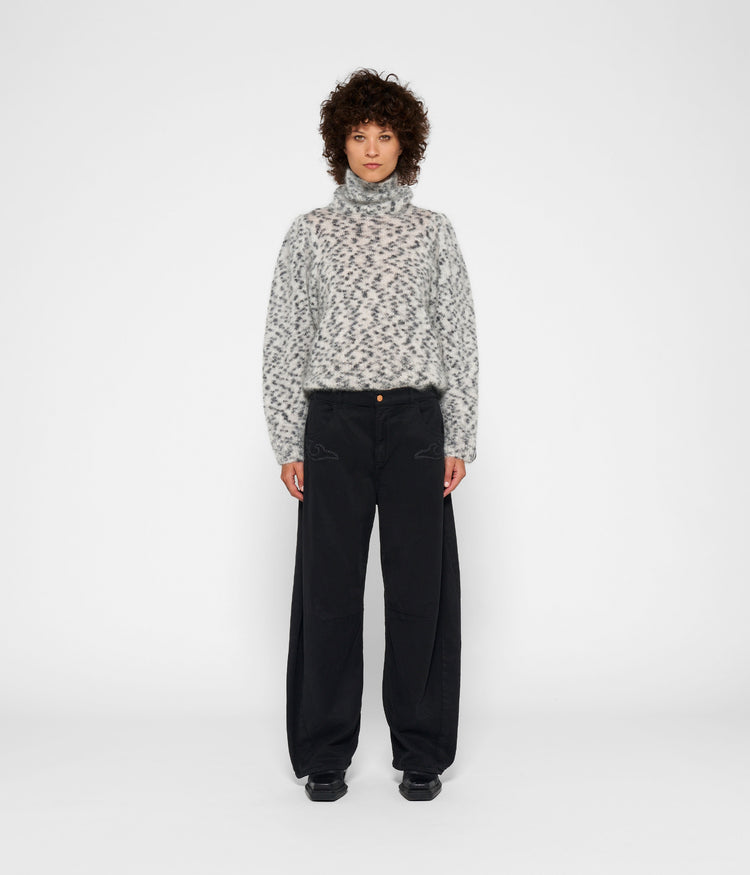 horse riding pants tencel | black