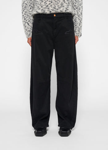 horse riding pants tencel | black