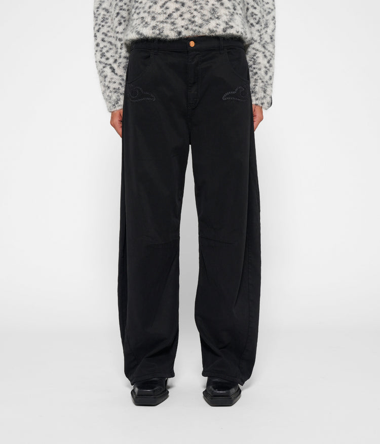 horse riding pants tencel | black
